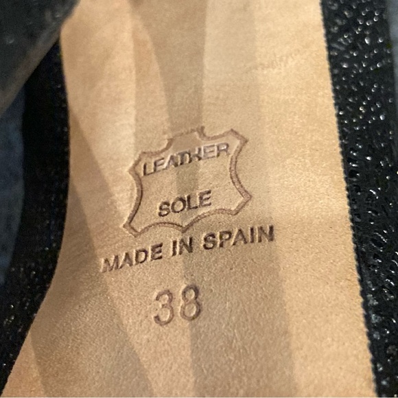 ALL SAINTS Sz 38 Spitalfields Sparkly Platform Heels Almond Toe  Pumps Shoes - Picture 10 of 13